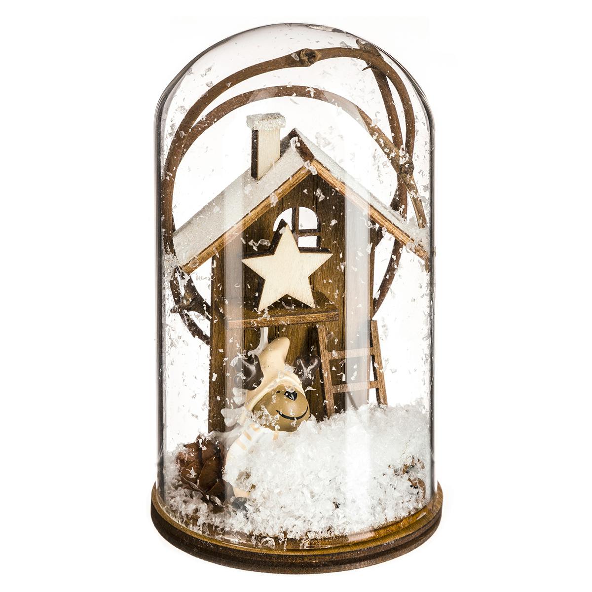 Cloche verre décorée Maison