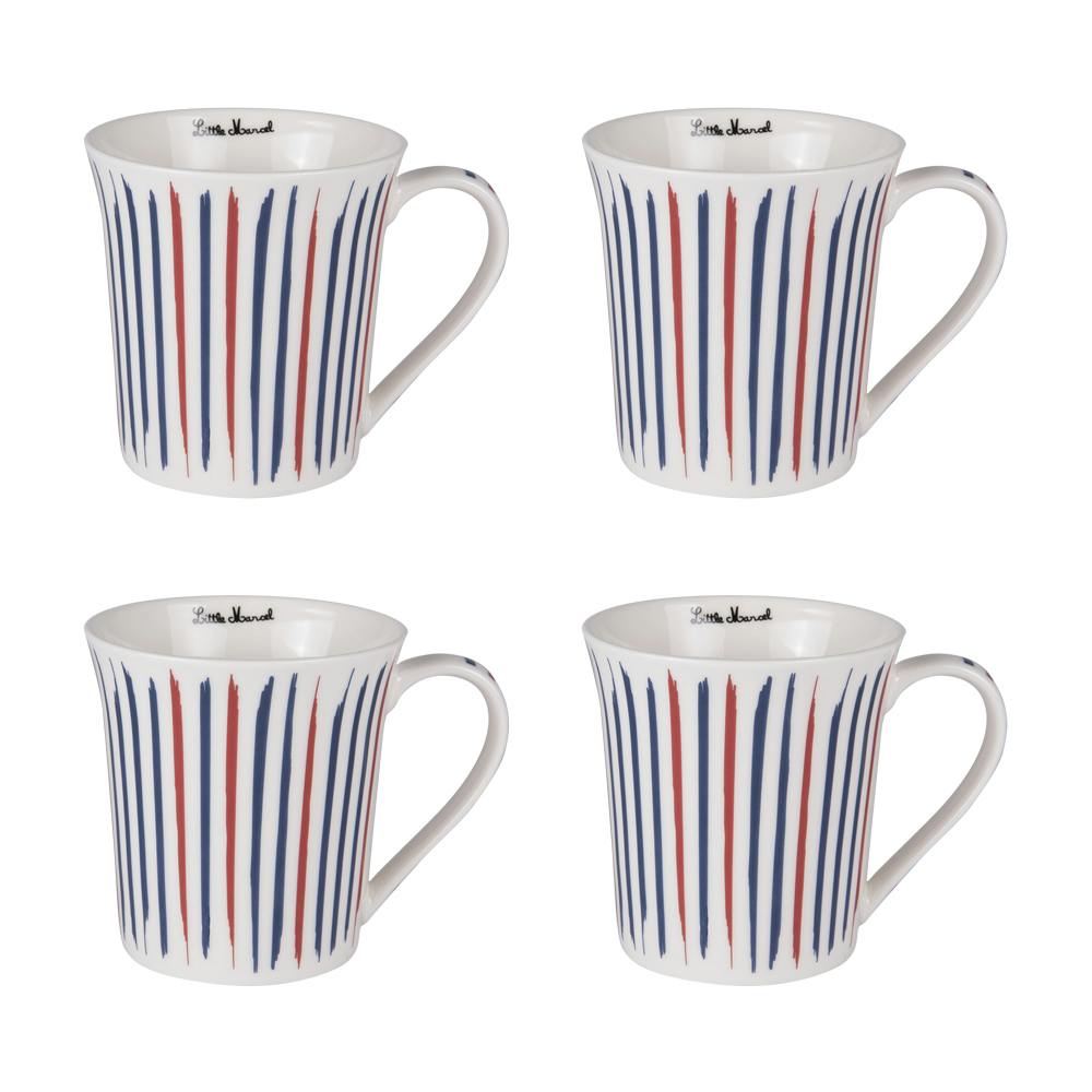Coffret 4 mugs bayadere 35cl
