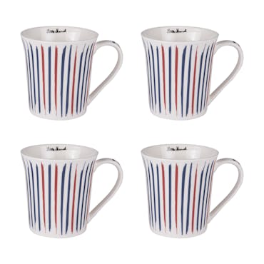  Coffret 4 mugs bayadere 35cl