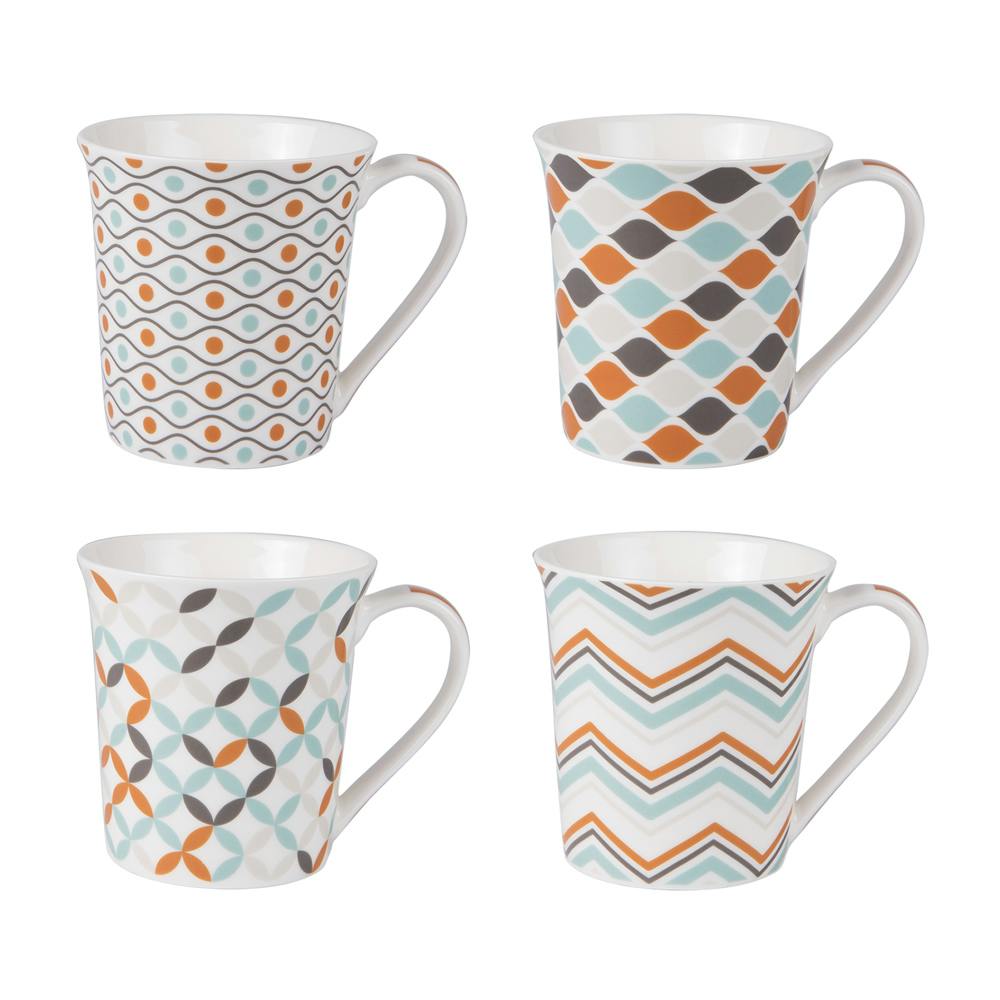 Coffret 4 tasses funky 35cl