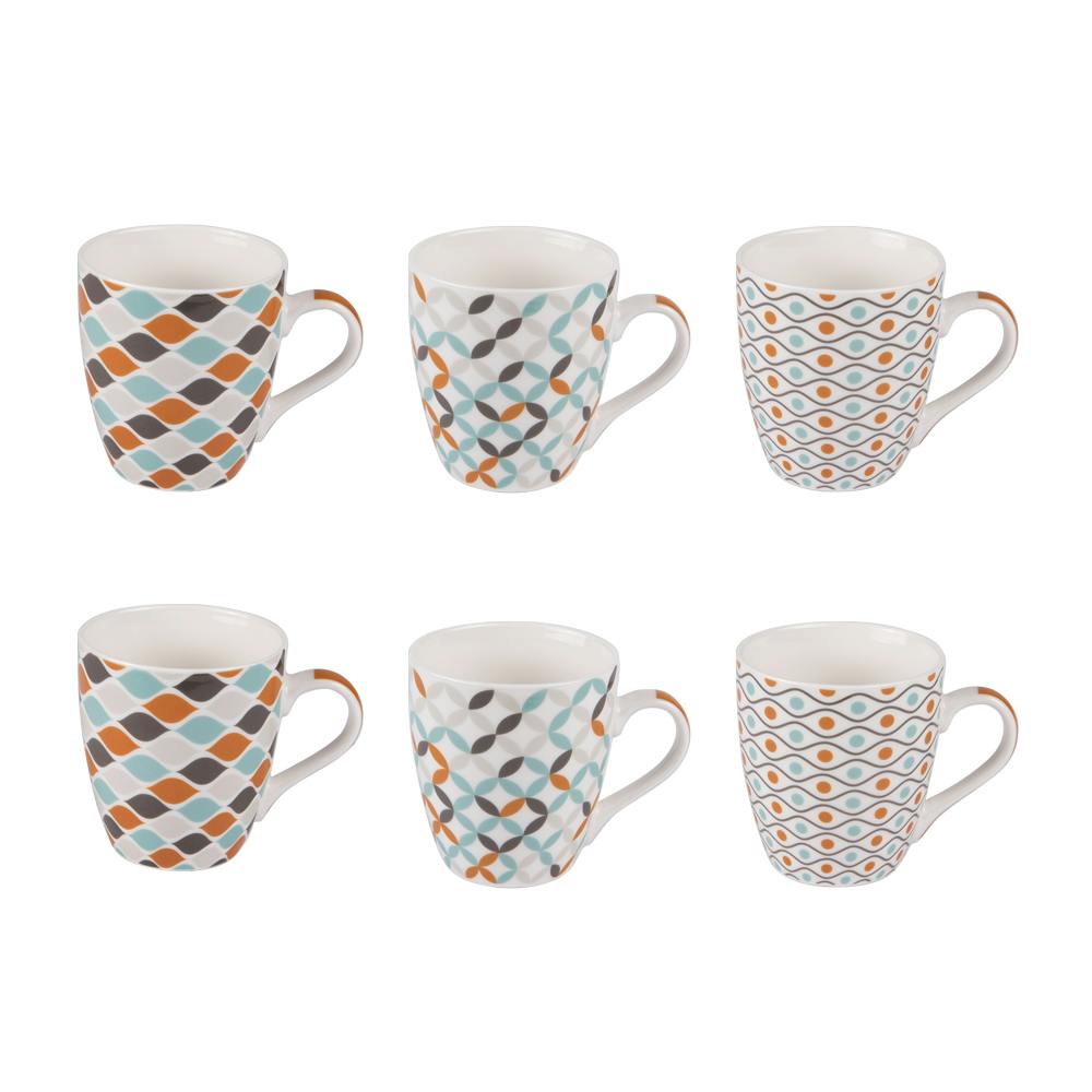 Coffret 6 tasses funky 23cl