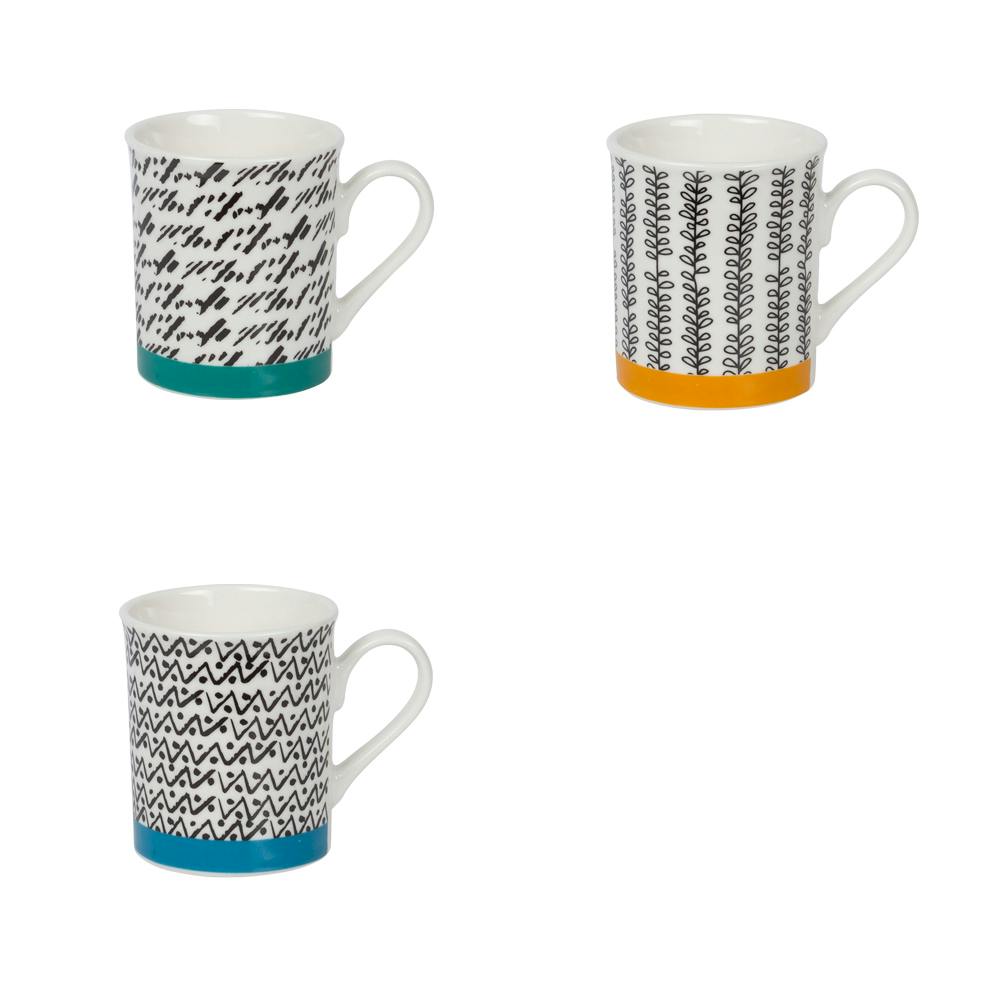 Grand Mug Blanc Motifs Sac à Main Violet - Porcelaine Fine, 13 X 8 Cm, Neuf Sans étiquette