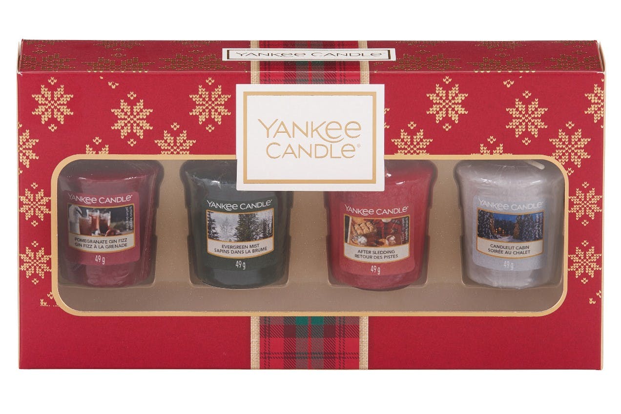 Coffret cadeau 4 bougies votives Original Yankee Candle