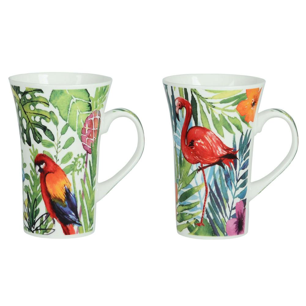 Coffret de 2 mugs XL décor jungle