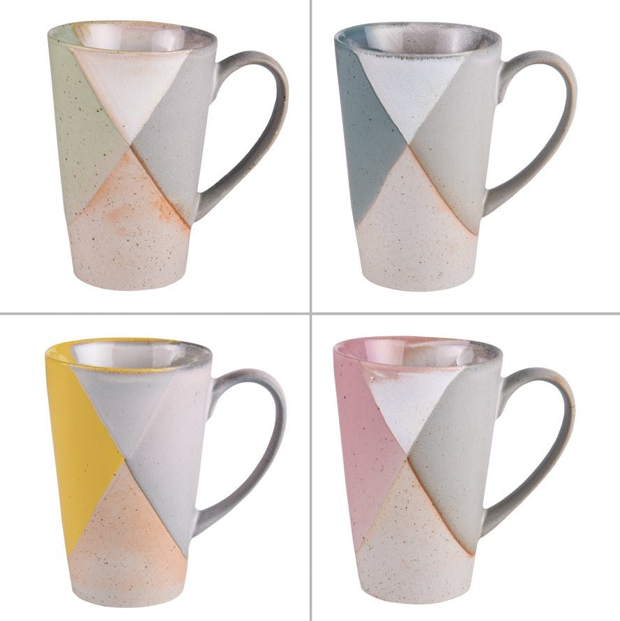 Coffret de 4 mugs multicolores