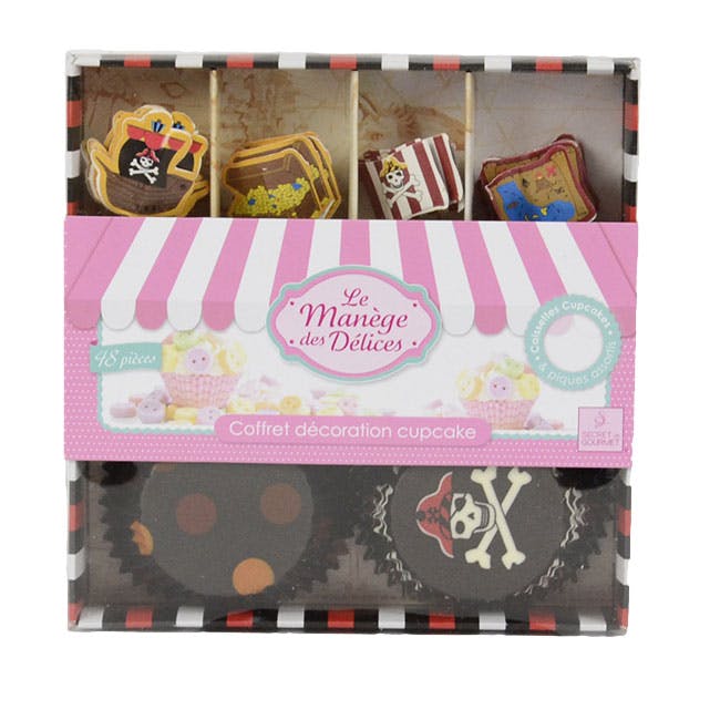 Coffret décoration cupcake pirates