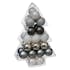 Mini boules de Noël argent et blanc en coffret (34 boules)