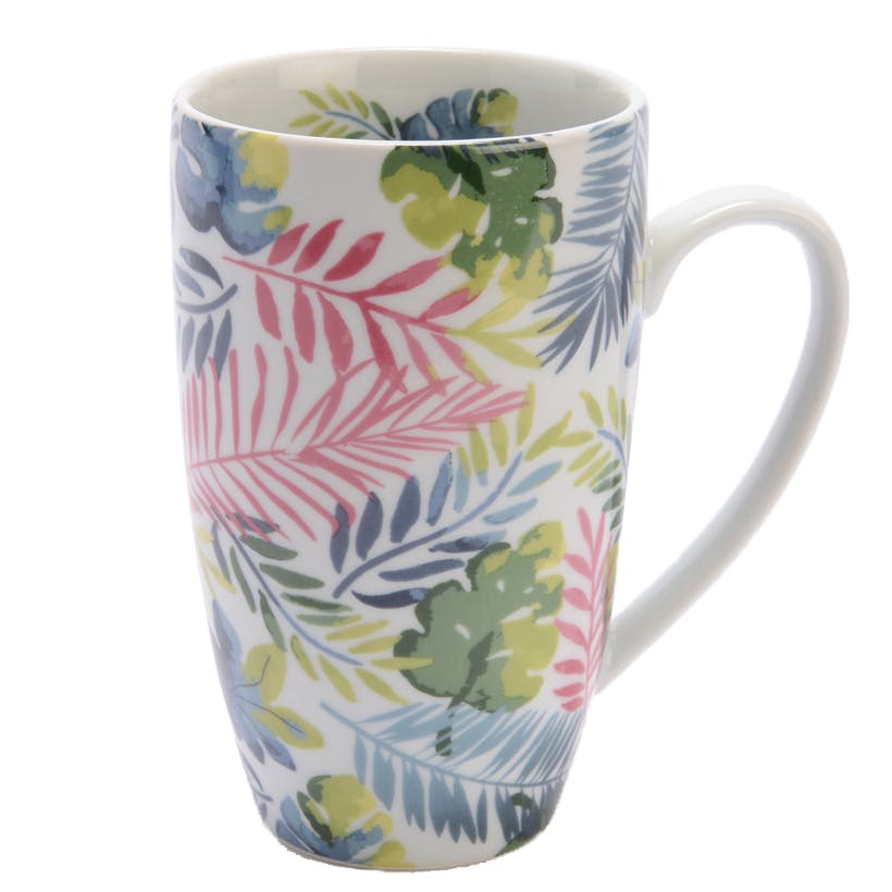 Coffret mug porcelaine décor exotique