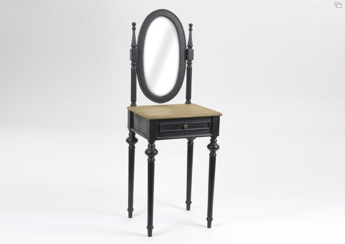Soldes - Miroir coiffeuse en bois noir - Romance - Interior's