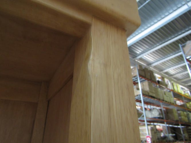 Colonne bibliothèque bois hévéa massif H200cm TRADITION