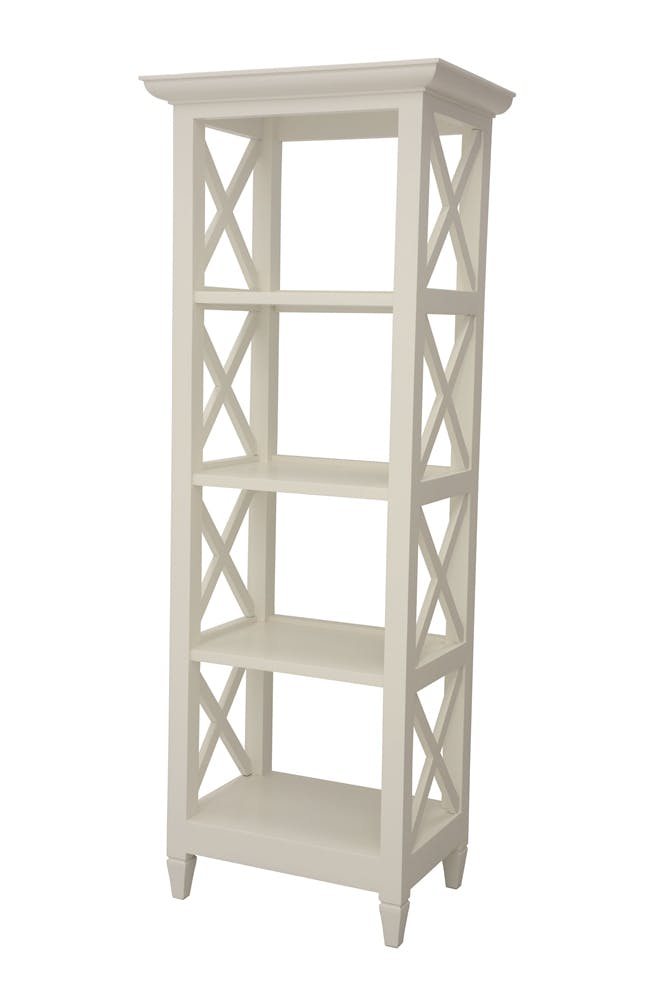 Colonne de rangement croisillons hévéa 60x40x160cm MAORI