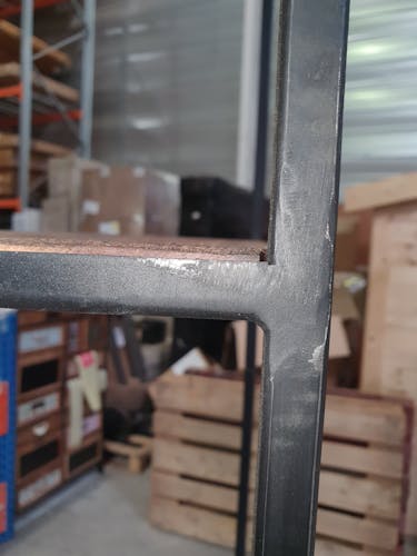 Colonne décorative bois recyclé brut 2 tiroirs WELLINGTON