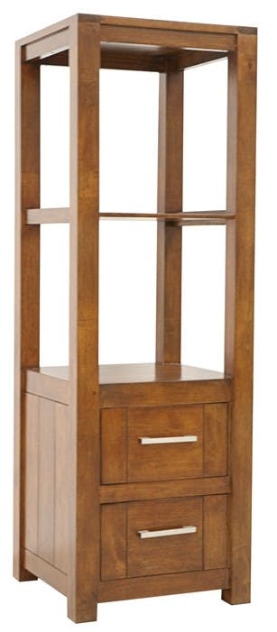 Colonne étagère moderne bois hévéa H151cm ATTAN