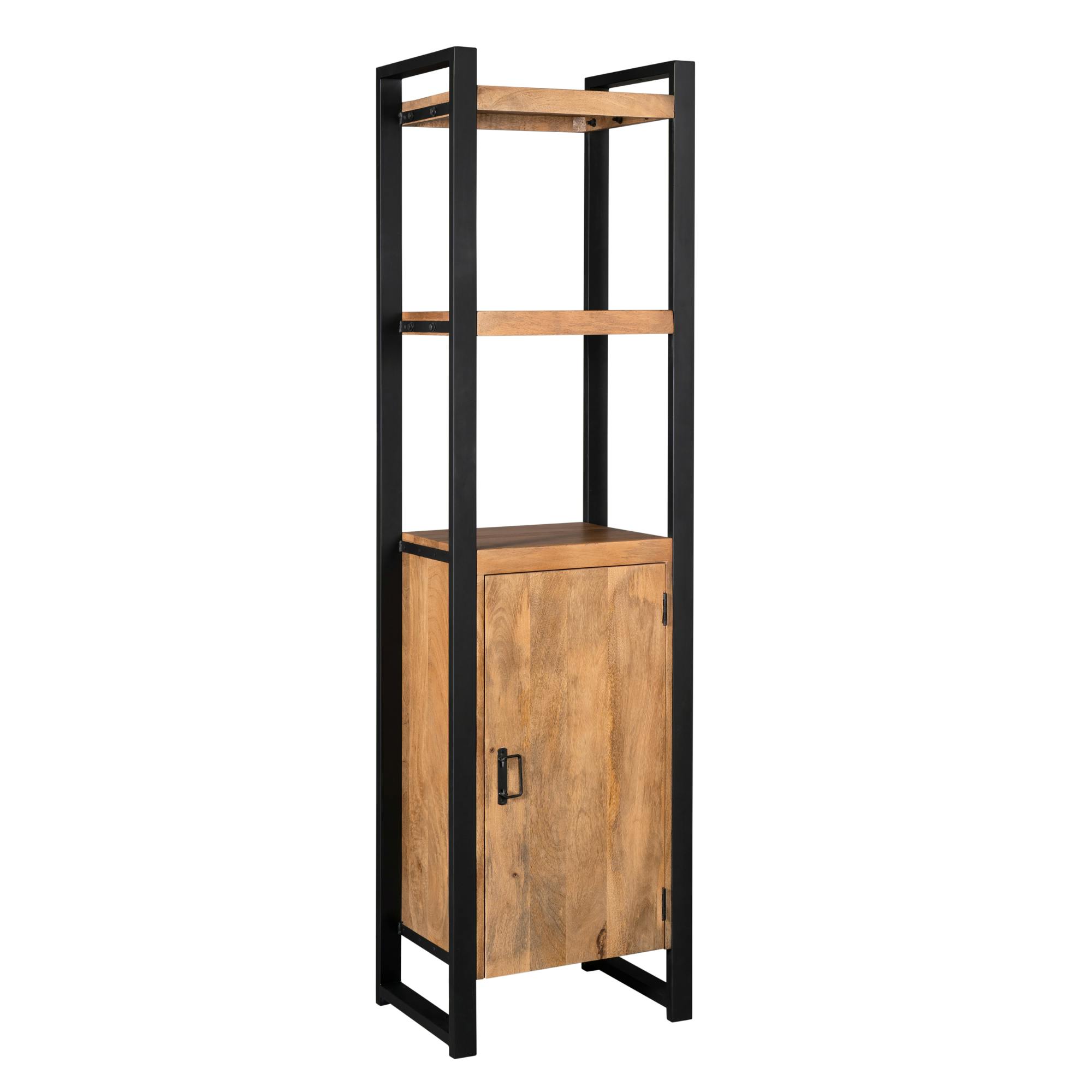 Colonne salon bois métal 1 porte MILORA
