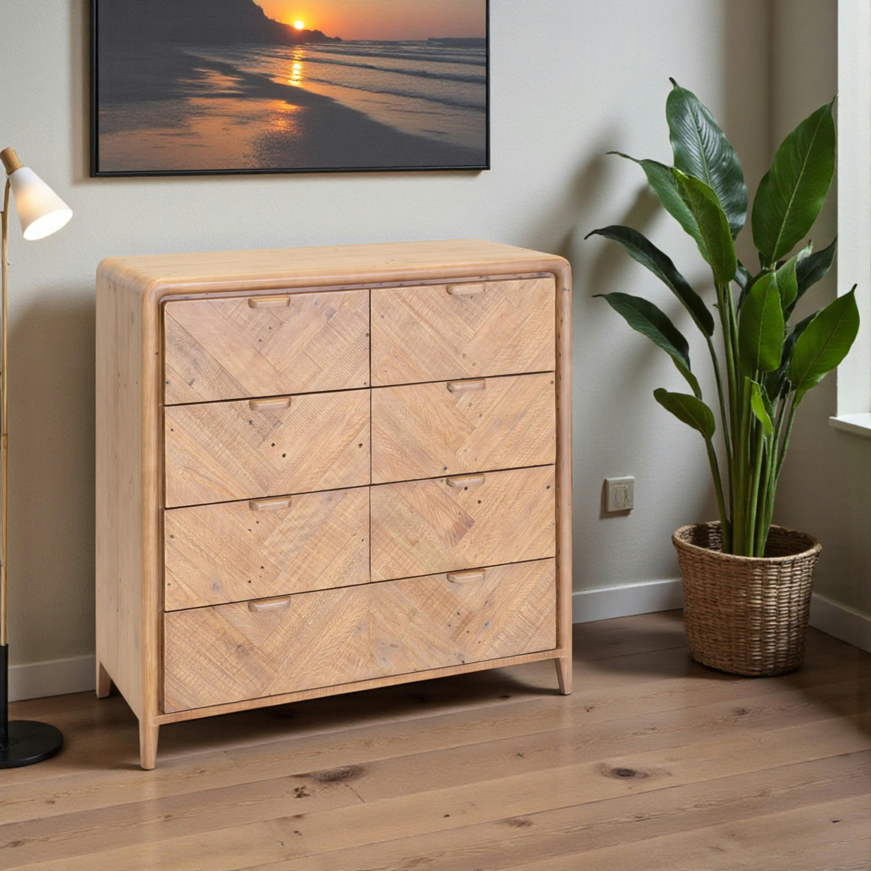 Commode 7 tiroirs en bois recyclé KEARNEY