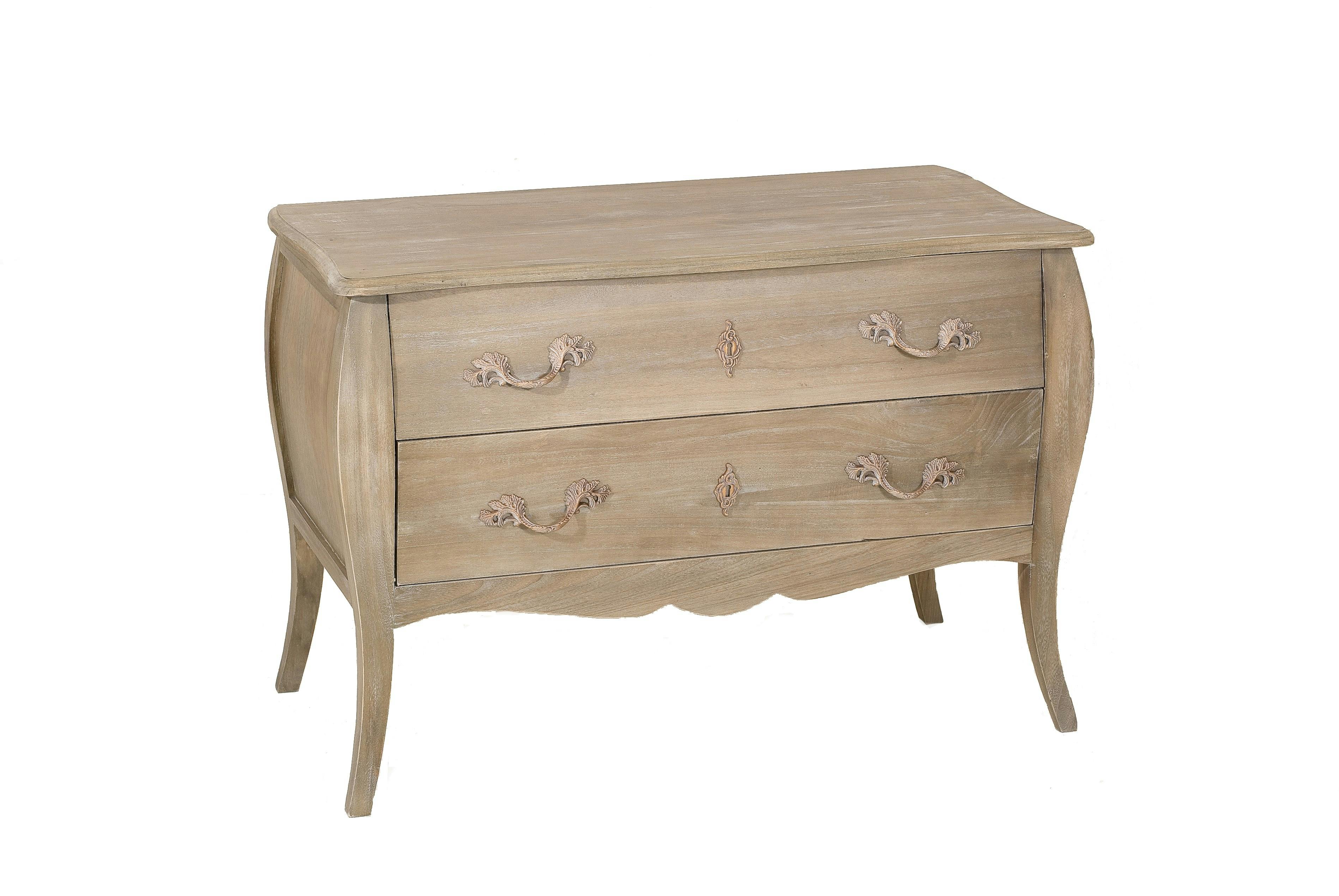Commode Baroque bois 2 tiroirs 110cm RIGA