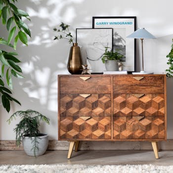 Commode bois et marqueterie SYRACUSE