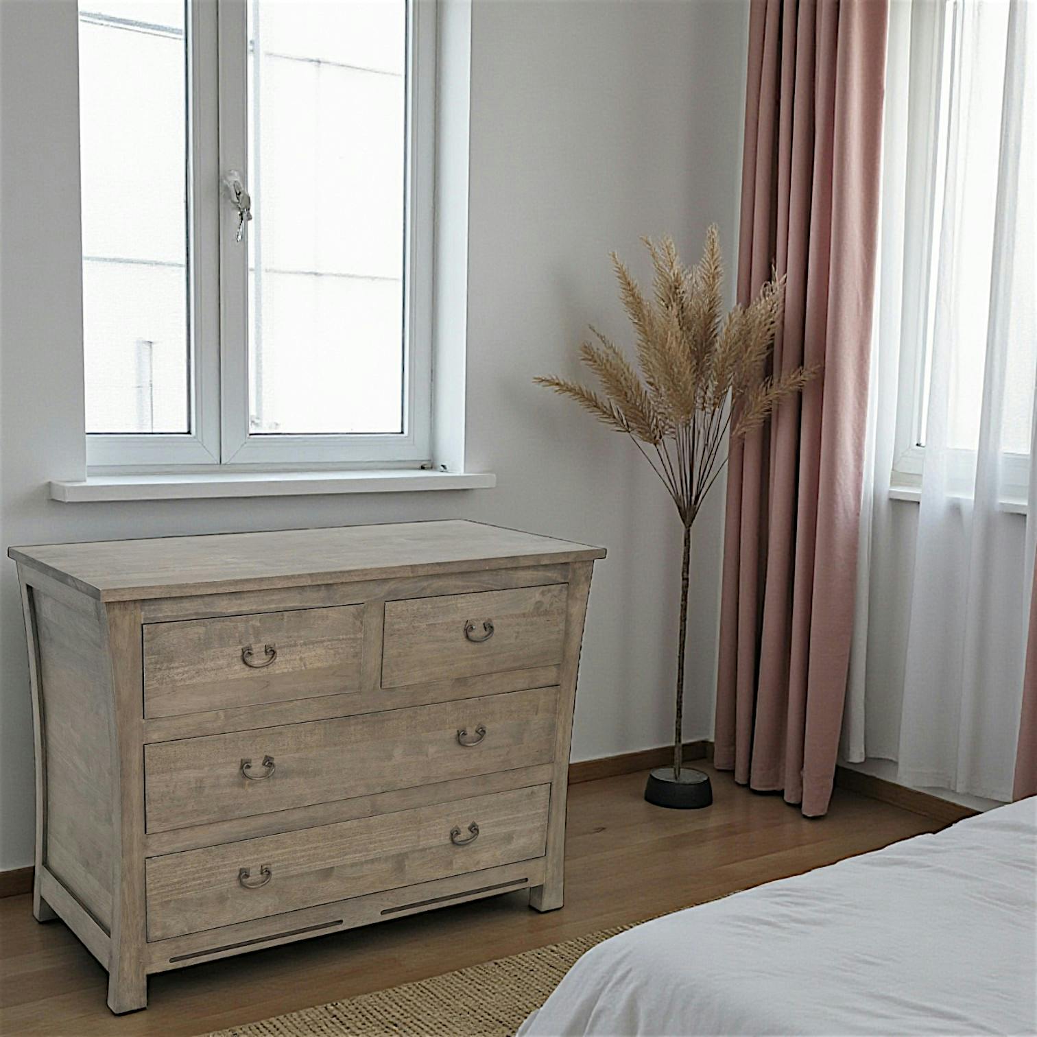 Commode chambre bois massif style exotique MAORI