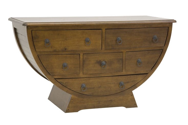 Commode demi cercle hévéa massif 110x60cm TRADITION