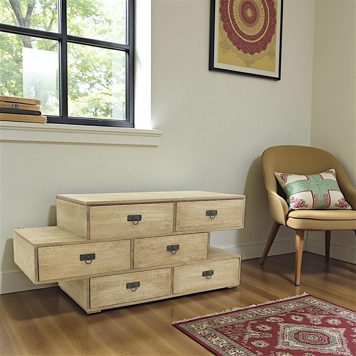 Commode destructurée hévéa 150CM HELENA