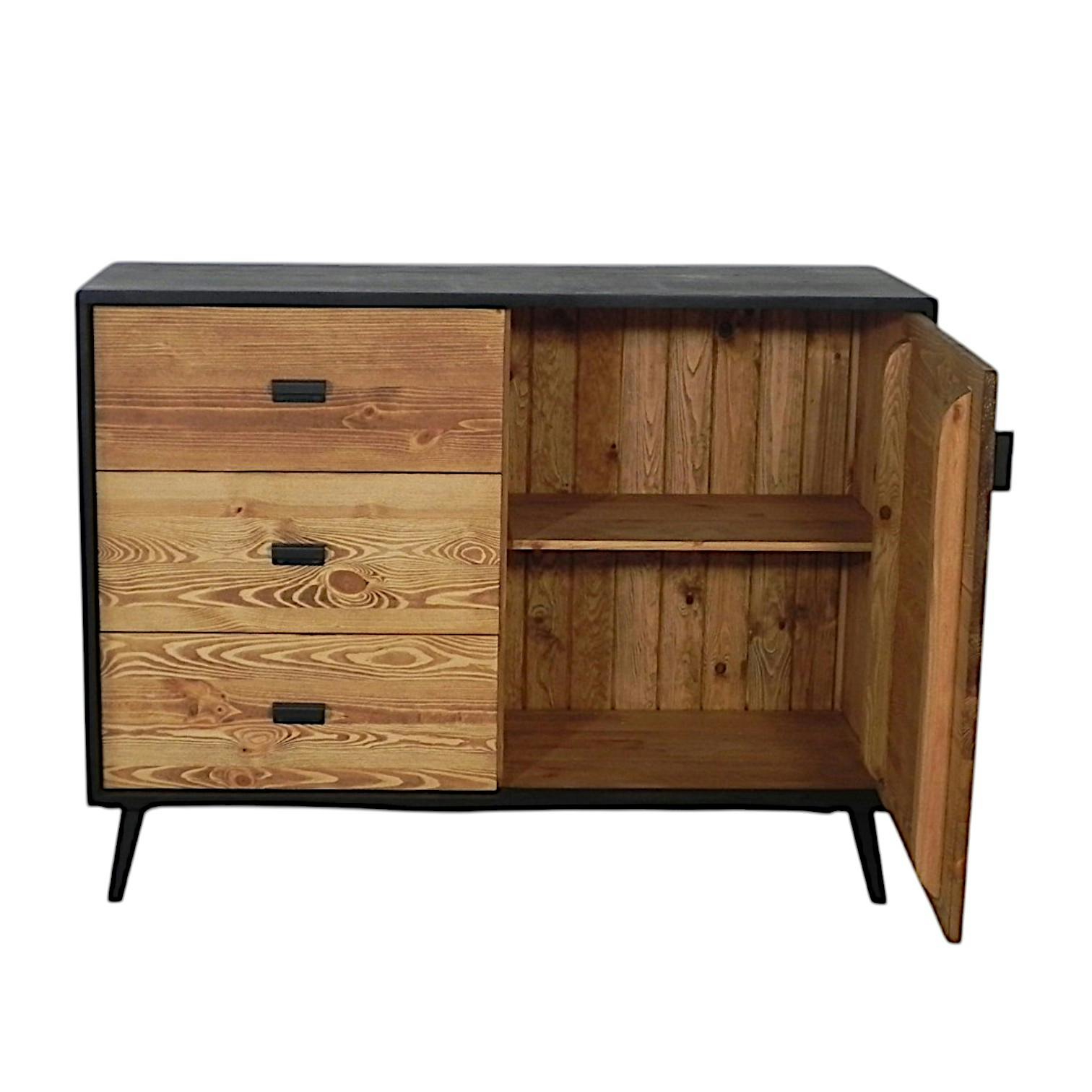 Commode en bois 3 tiroirs / 1 porte | Commodes | Pier Import