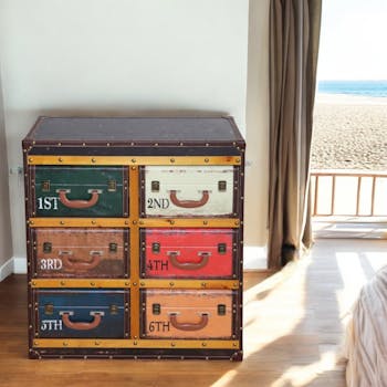 Commode façon valises colorées PUNO
