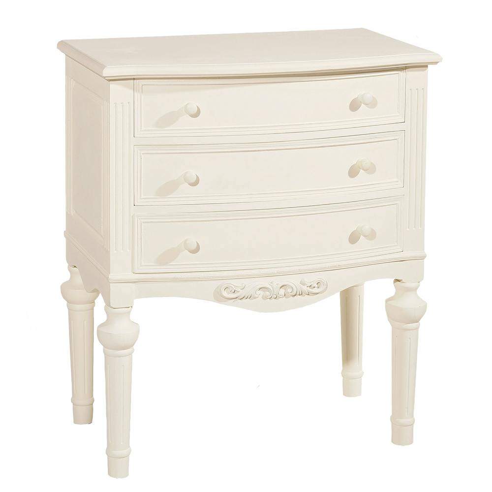 Commode haute romantique blanche LISE