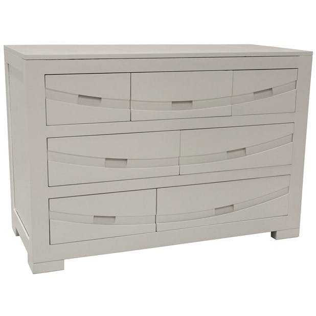 Commode Hévéa 7 tiroirs 110x50x76cm NIAGARA