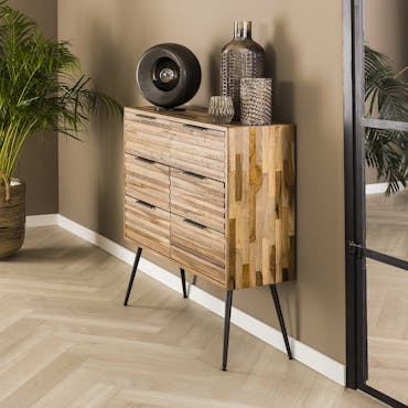  Commode moderne en bois de teck recyclé JAVA