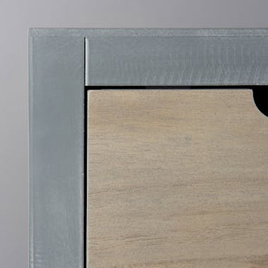 Commode moderne grise bois effet béton LORENS