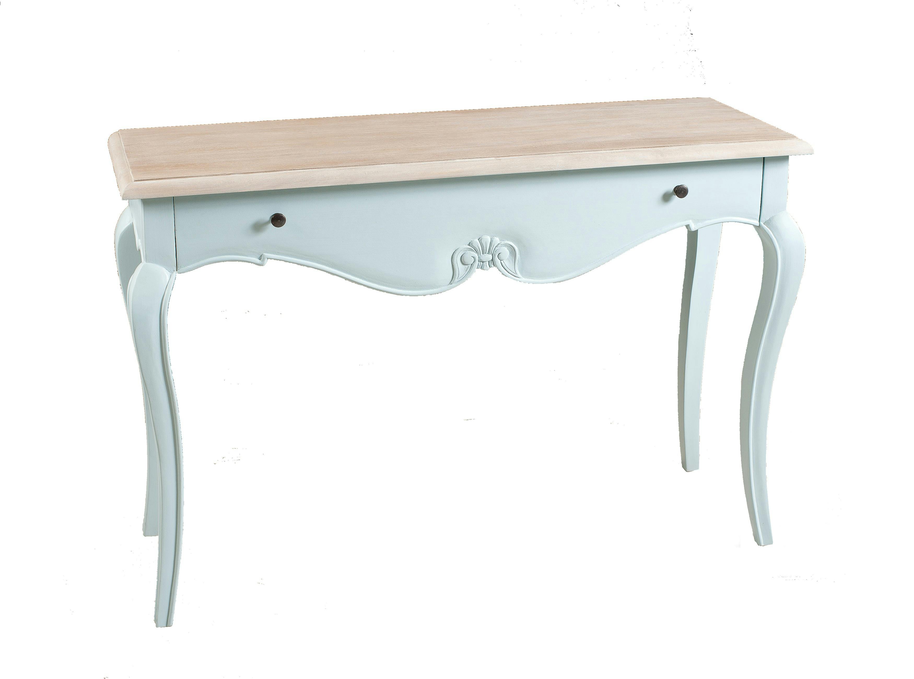 Console 1 tiroir bleu ciel 110cm ODYSSEE