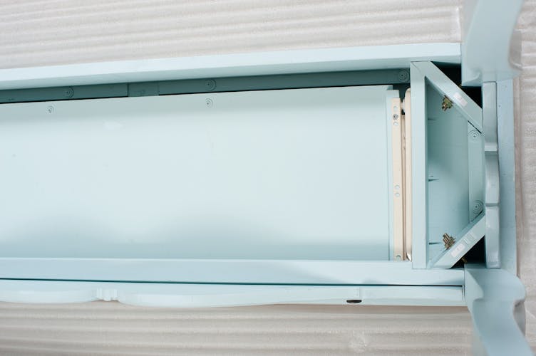 Console 1 tiroir bleu ciel 110cm ODYSSEE