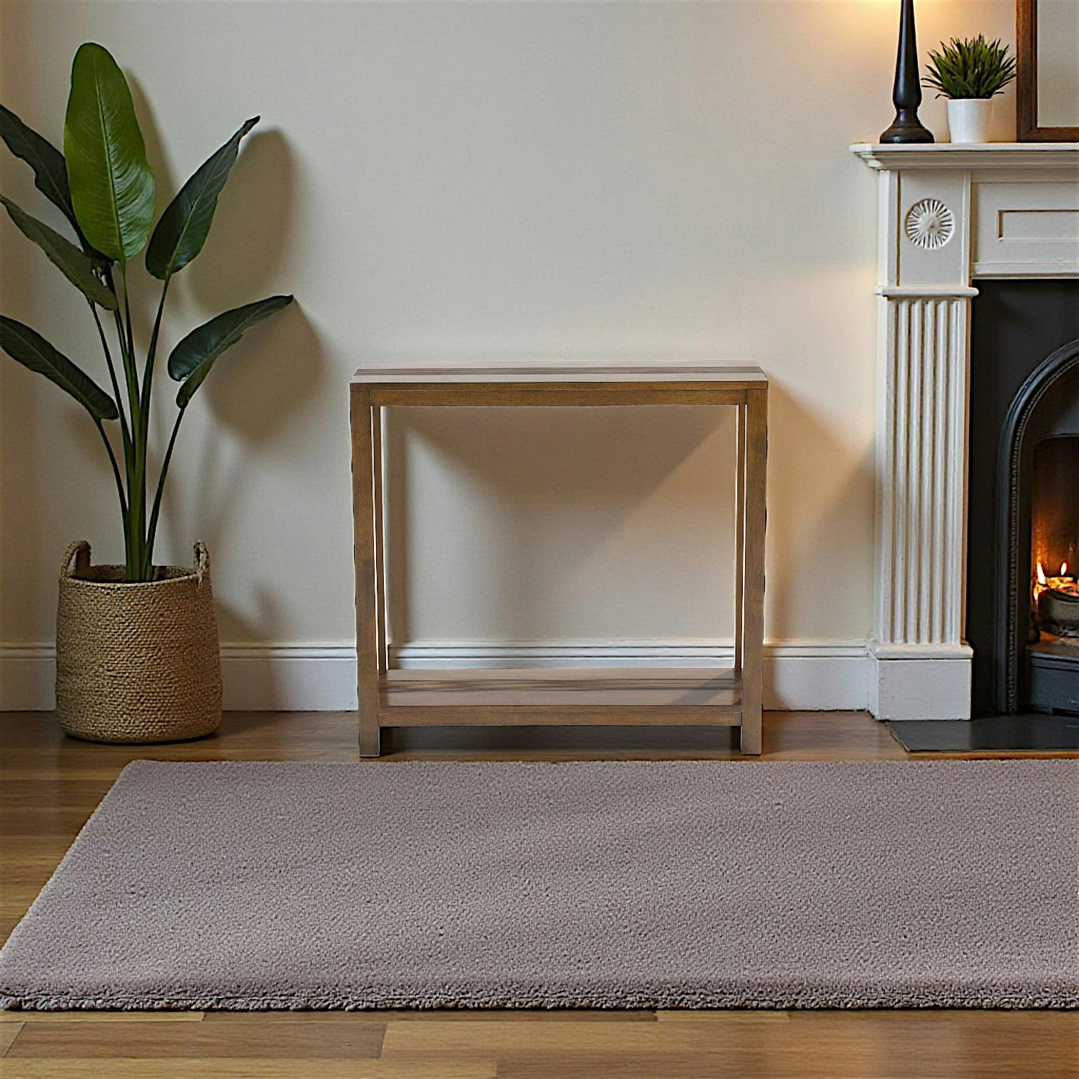 Console 2 plateaux hévéa massif 80cm GALA