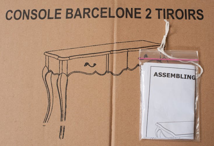 Console 2 tiroirs framboise 140cm ODYSSEE
