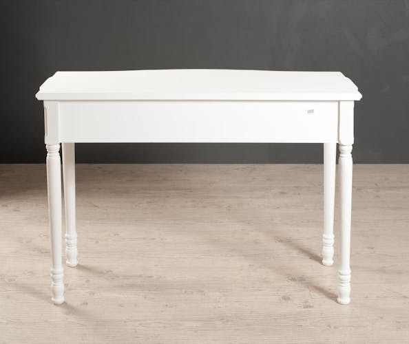 Console 3 tiroirs bois peint blanc 110x45x79cm MARIE