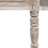 Console arrondie bois naturel patiné grisé blanchi 3 tiroirs L130xP35xH78,5cm PAOLIA