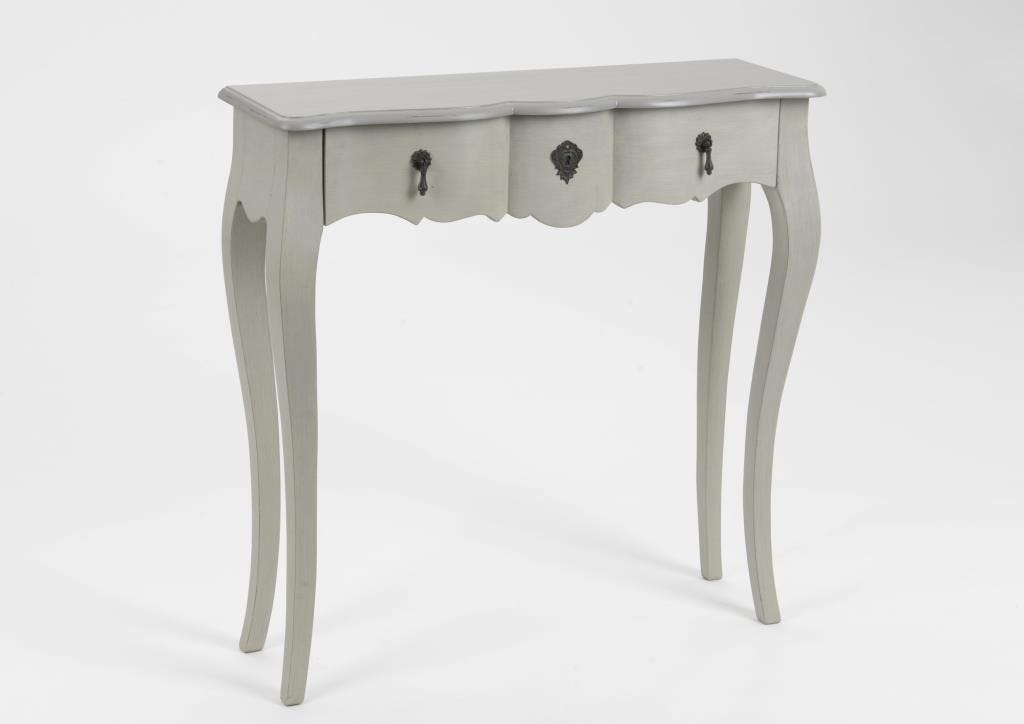Console baroque baroque en bois gris Grand Siècle L80xP25xH80 AMADEUS