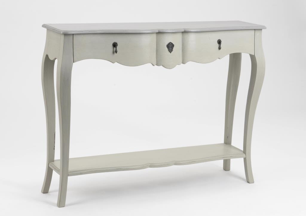 Console baroque en bois gris Grand Siècle L120xP30xH90 AMADEUS
