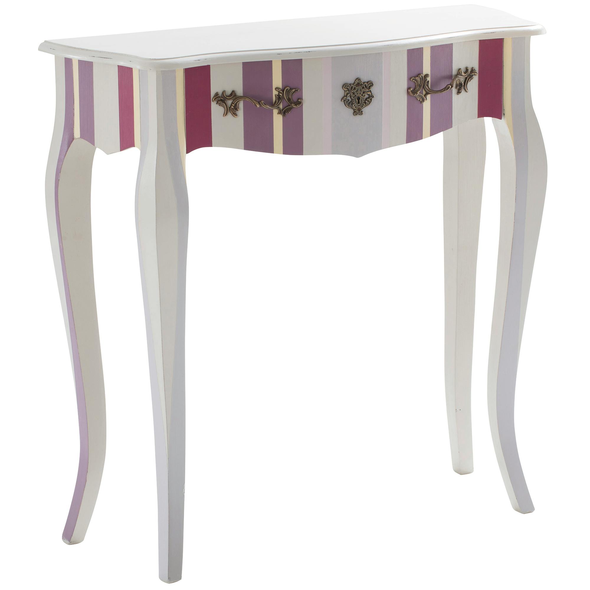 Console Baroque rayures 1 tiroir BAYADERE 2
