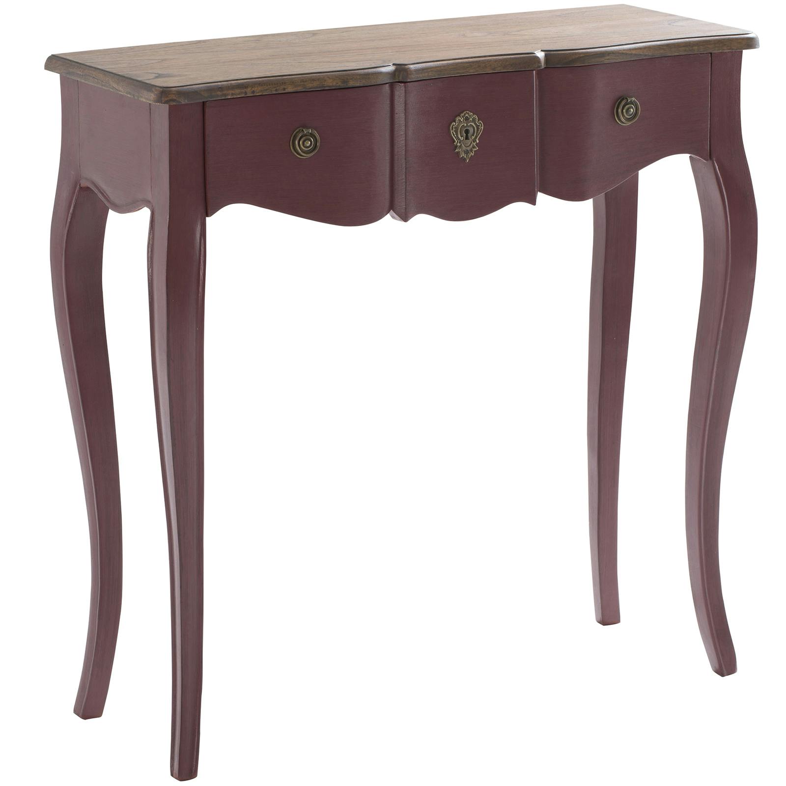 Console Baroque rouge 1 tiroir VICTORIA 2