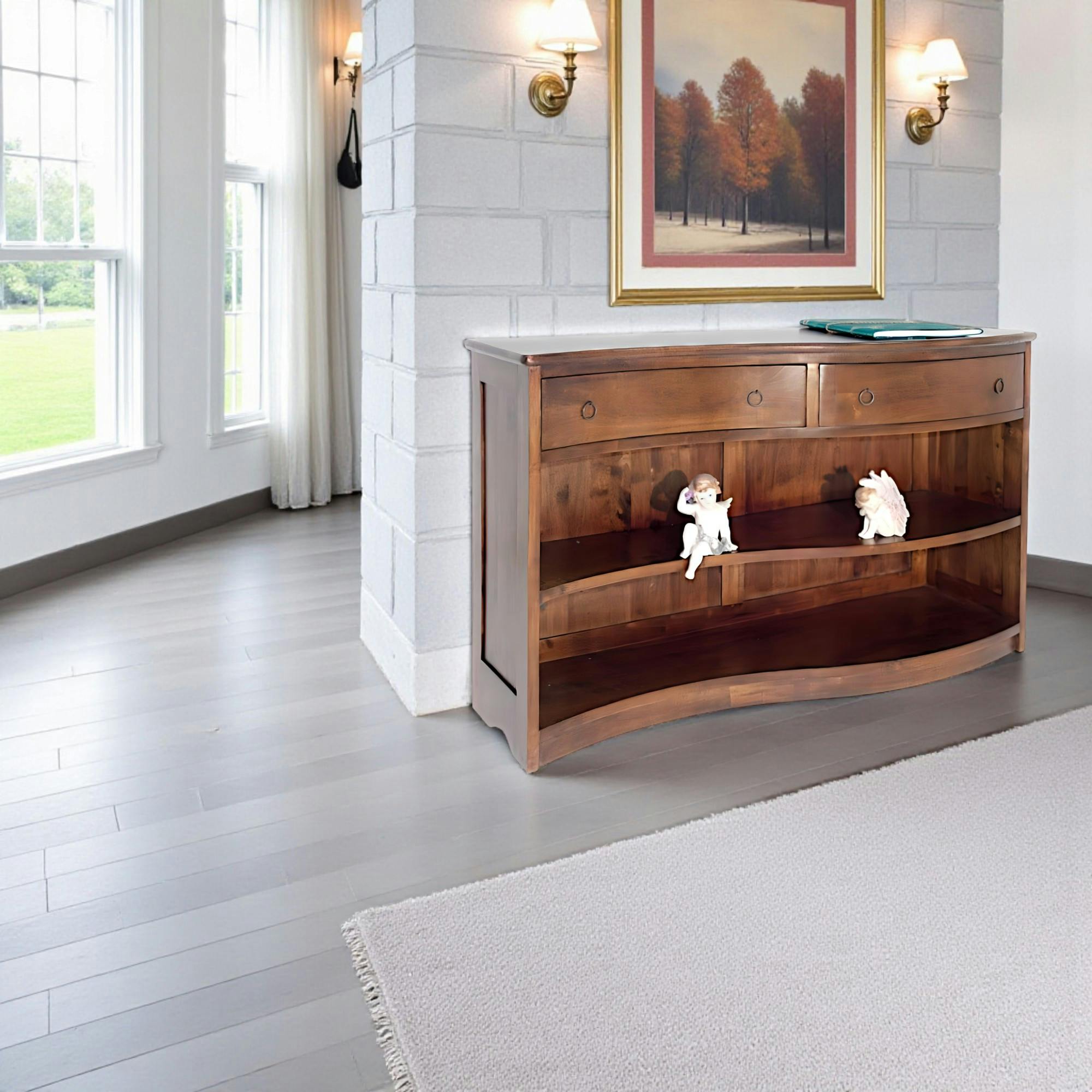 Console bibus vague hévéa 120x75cm TRADITION