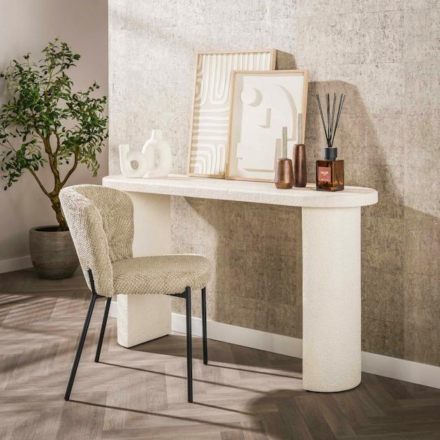 Console blanche en marbre composite TAJ | Consoles | Pier Import