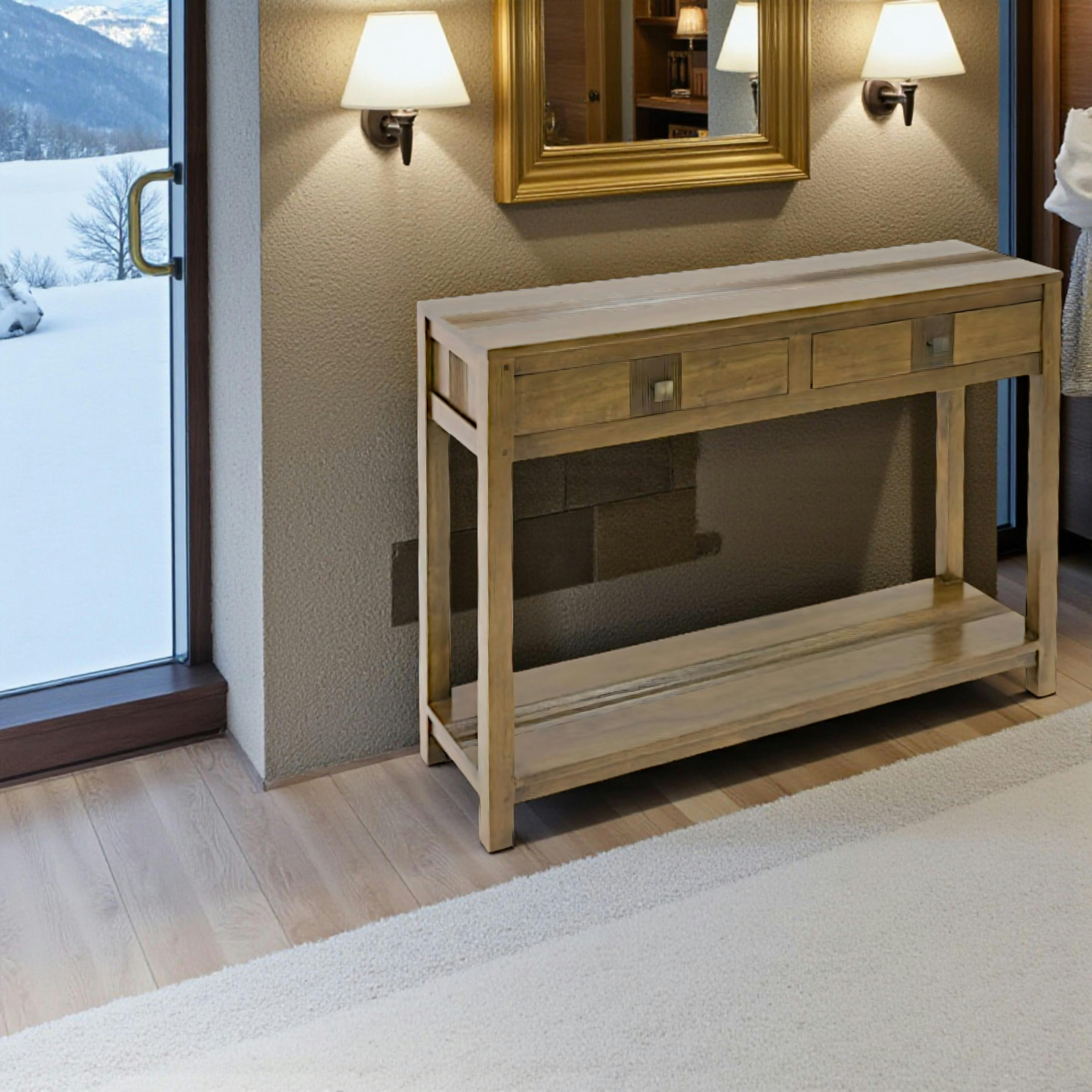 Console bois massif style rétro GALA