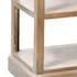 Console bois naturel patiné grisé blanchi 3 tiroirs 1 étagère et 1 niveau bas L120xP40xH84cm PAOLIA