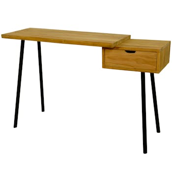 Console bureau bois de teck