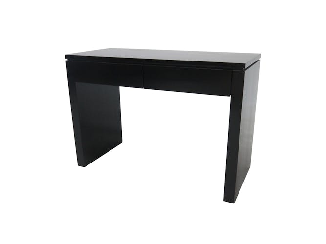 Console bureau bois moderne hévéa 109cm HELENA