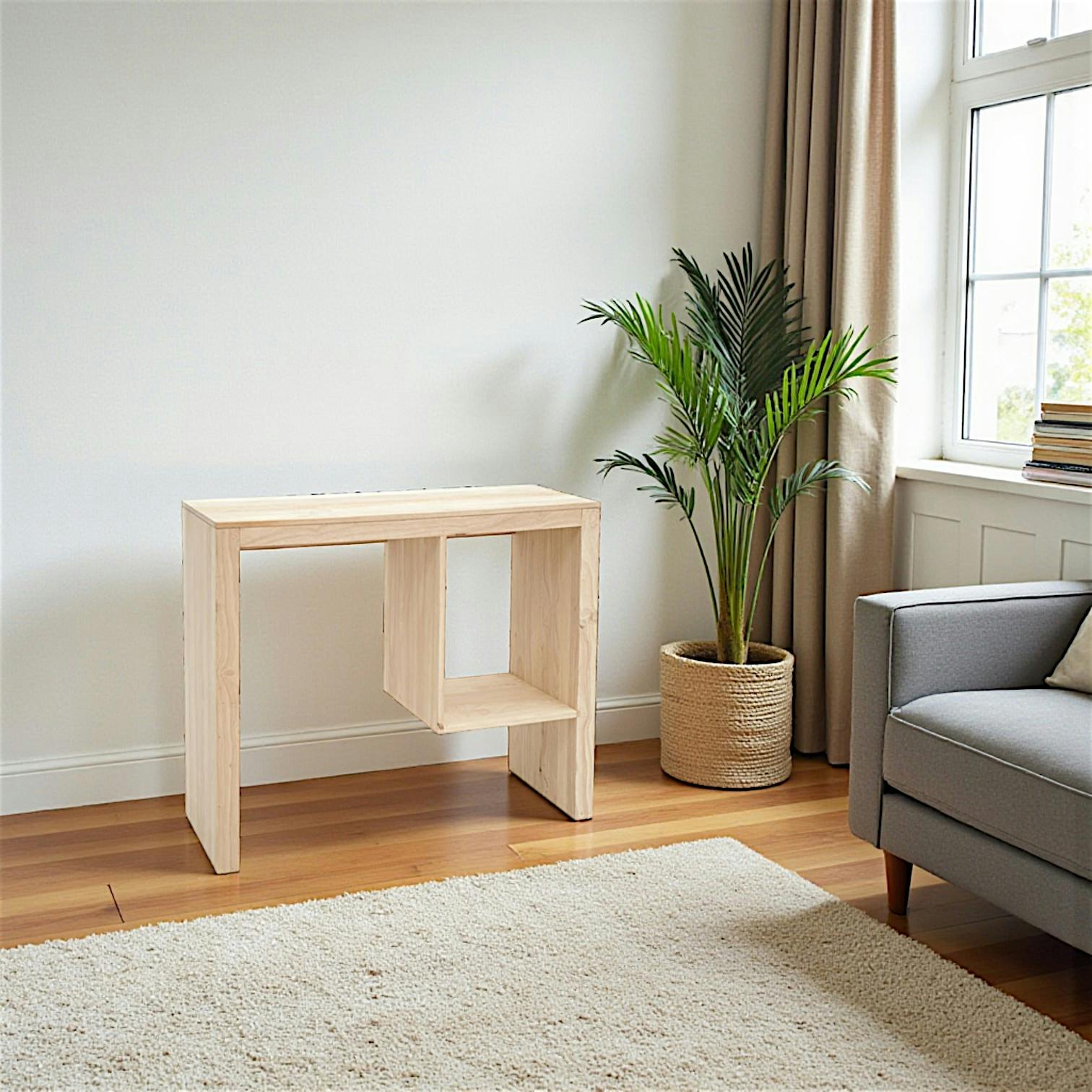 Console / Bureau Hévéa 1 niche 90x36x76cm GALA