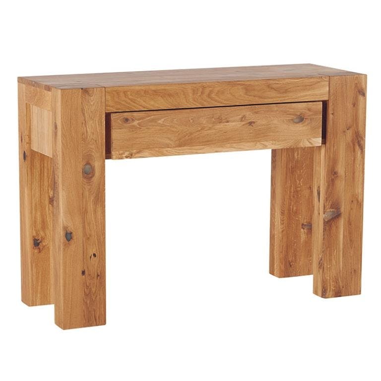 Console chêne 1 tiroir 110x40x77cm ROMEO