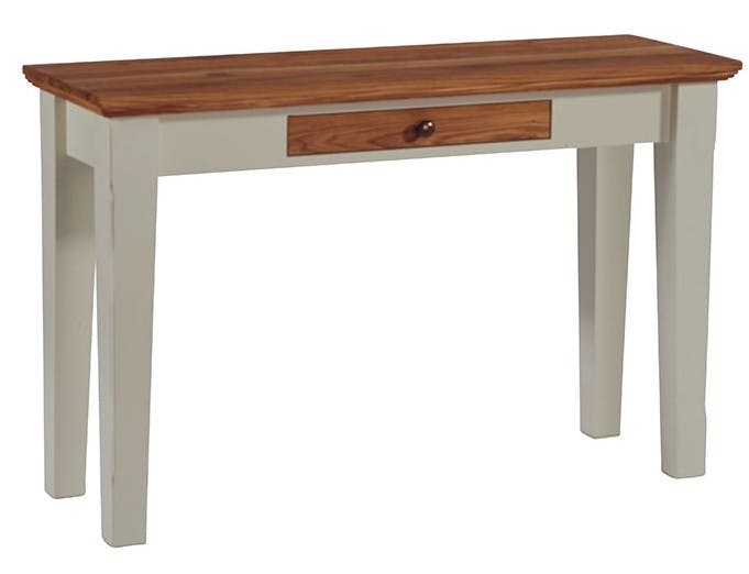Console crème Bord de mer 120cm Chêne huilé BRIEUC