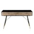 Pier Import console d'entrée en bois et métal style vintage motif nid d'abeilles contour noir 120cm RIGA